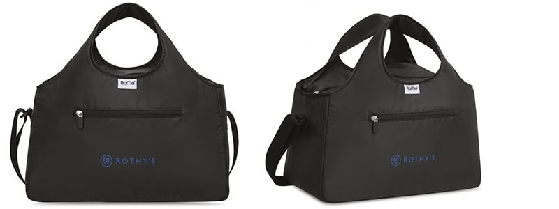 recycled duffel bag with logo