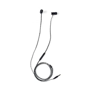 black Earbuds with mic and volume control