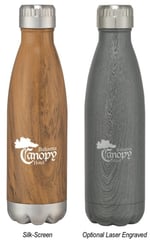 Wood Tone Water Bottles