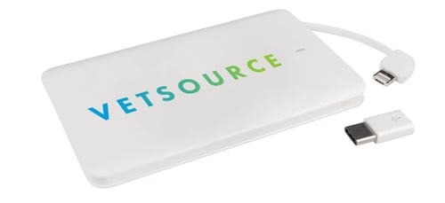 White 3-in-1 Flip Power Bank with VetSource
