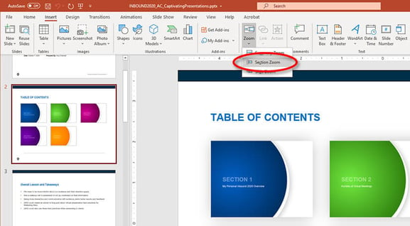 how to use the powerpoint zoom tool