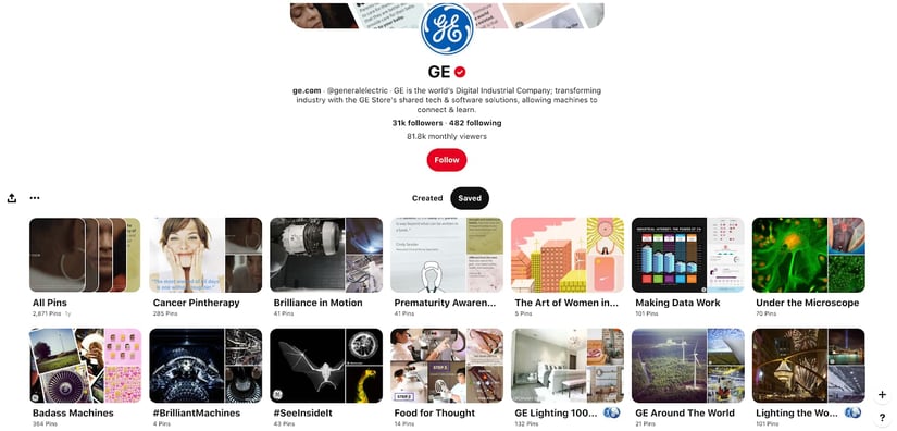 GE pinterest board