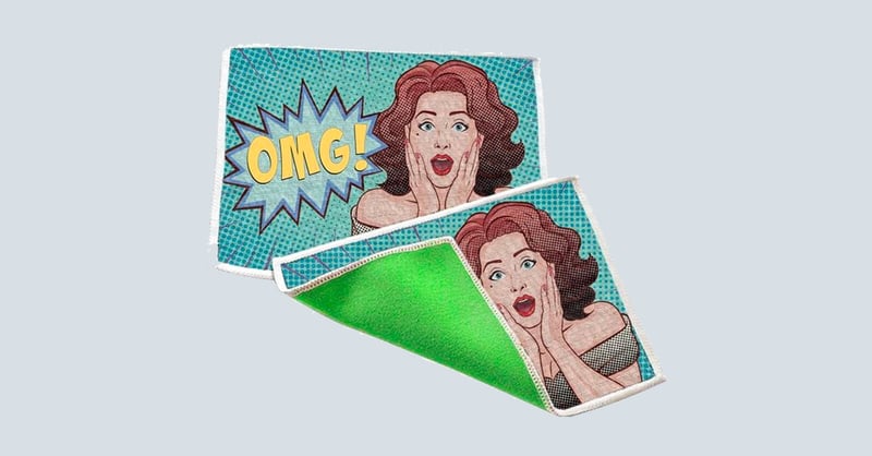 Branded Microfiber Cloth for a trade show giveaway