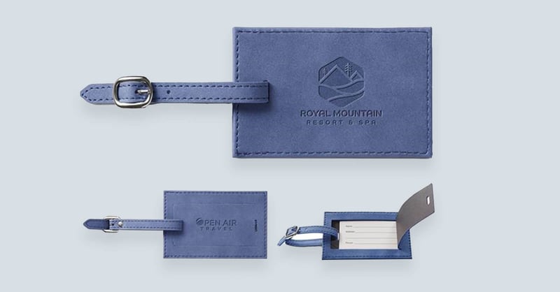 Branded Luggage Tags for conference swag gifts