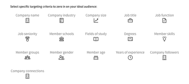 audience attributes linkedin