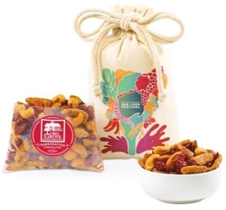 branded Nut mix gift bag