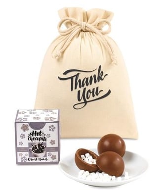Hot chocolate bomb gift set for employees