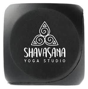 Black branded exercise cube.