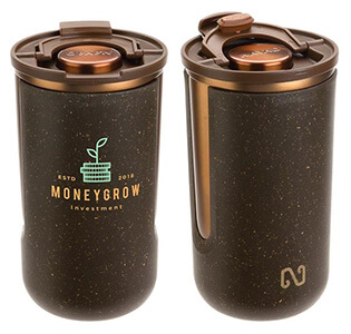 An eco-friendly coffee tumbler 