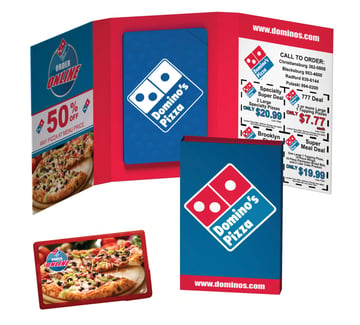Dominos TekBooklet with Square Credit Card Mints