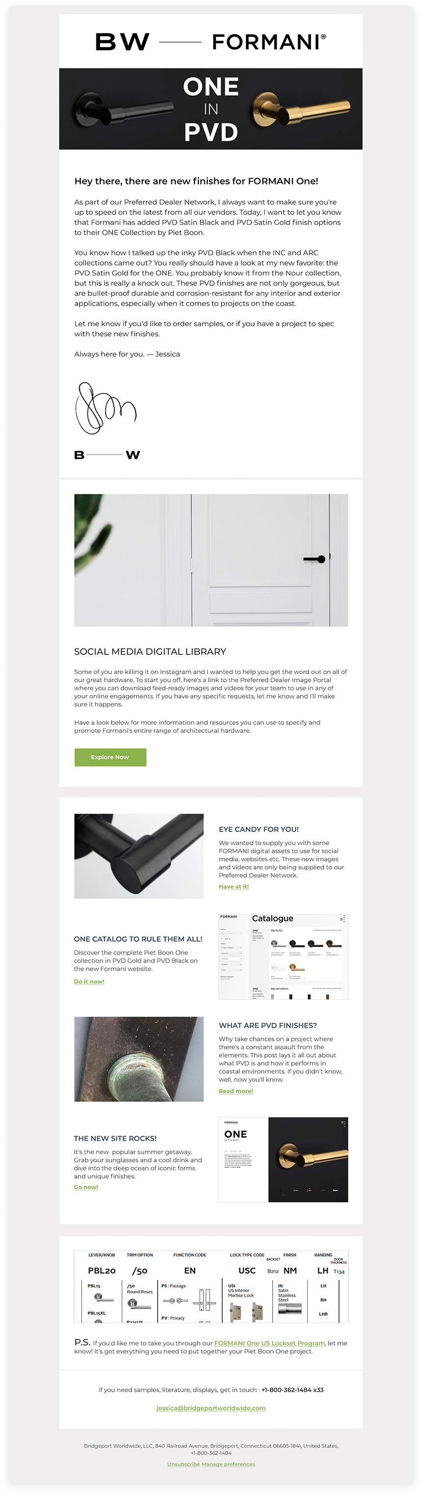 b2b newsletter example